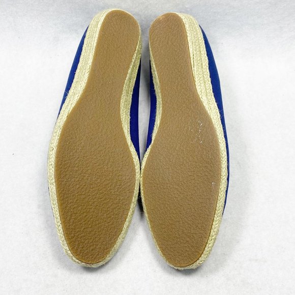 ORVIS Navy Canvas Espadrille Low Wedge 8 - Picture 3 of 12